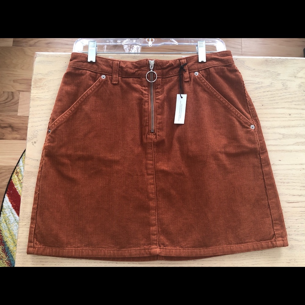 Topshop Moto Corduroy Mini-skirt